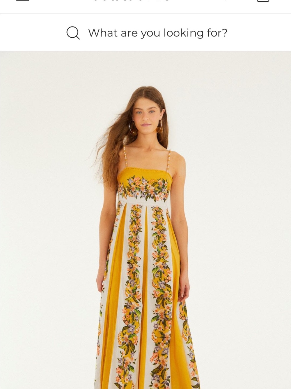 FARM Rio Mustard and Cream Floral Maxi Dress - Picture 6 of 6
